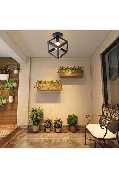 SimaAvize Rustik Retro Metal Küp Avize