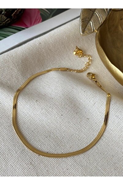 SU PERİSİ TAKI BİJUTERİ خلخال سلسلة إيطالية - ستيل ذهبي