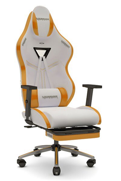 warrior Aragorn Blanc Deri Oyuncu Koltuğu - Turuncu - Ayak Uzatmalı Bilgisayar Sandalyesi 1698b0516