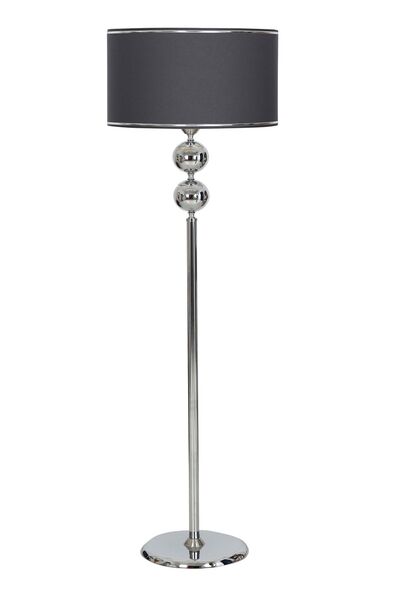 Vinner Krom Kaplama Çift Küre Metal Tek Ayaklı Lambader