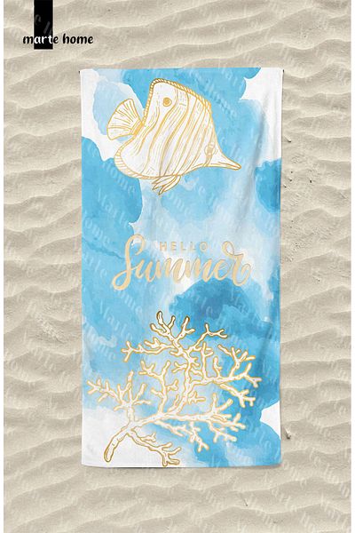 Marte Home Marin Printed Colorful Beach Towel