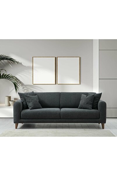 Minar Sare Koltuk 3lü Koyu Gri