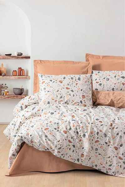 Cotton Box Set cuvertură dublu Minimal - Onix elastic Karemel