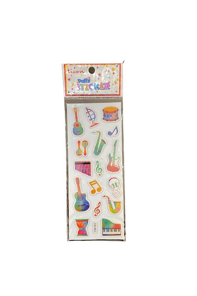 Ticon Συσκευασία με 20 Puffy Stickers Μουσικής Αταξίας