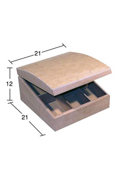 Wooden Bottom Compartment Box Ku216