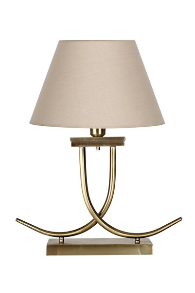 Vinner Koch Eskitme Mat Gold Kaplama Metal Abajur - Krem