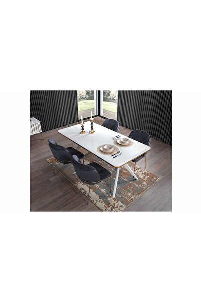 mobilyabazari Erva %100 MDF Yemek Masası ve 6 Sandalye