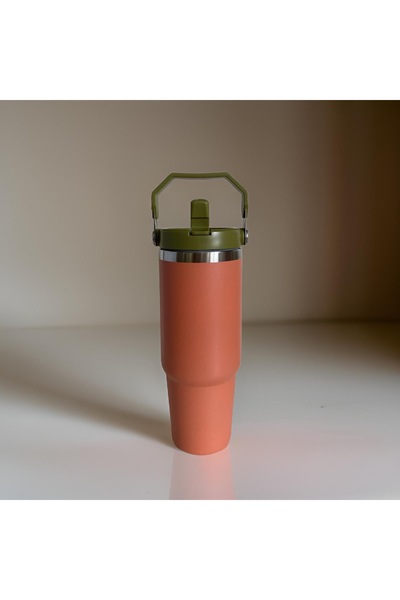 PRETTIFY CARE ترمس فليب فحم معزول بجدار مزدوج من الفولاذ المقاوم للصدأ - 0.89...