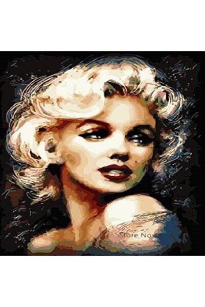 Pastelya Sayılarla Boyama Seti Çerçeveli Kasnaklı Marilyn Monroe 60 X 75 Cm