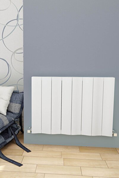 Sanica Asimetrik Dizayn Radyatör Beyaz Yatay (SİNGLE) 600 X 1027 Mm