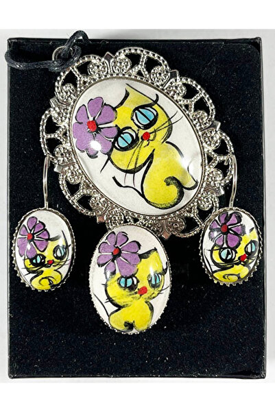 Çini Evi مجموعة مجوهرات القطة - موديل كوكوش