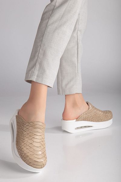 Zenith Sabo Air Sole Wedge Heeled Orthopedic Hospital Nurse Γυναικείες Παντόφλες Mink