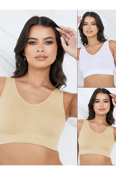 Styli Pack of 2 - Seamless Non Padded Comfort Crop Top