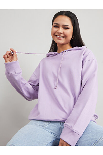 Styli Solid Drop Shoulder Hoodie