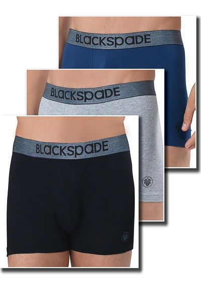 Blackspade Ανδρικά μαύρα ίσια μπόξερ 9472
