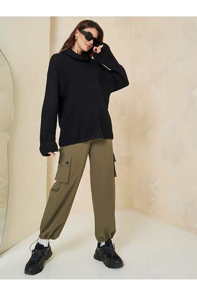 Styli Oversized Chunky Knit Turtle Neck Sweater