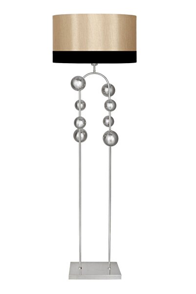 Vinner Krom Kaplama Metal Lambader - Siyah Mataro