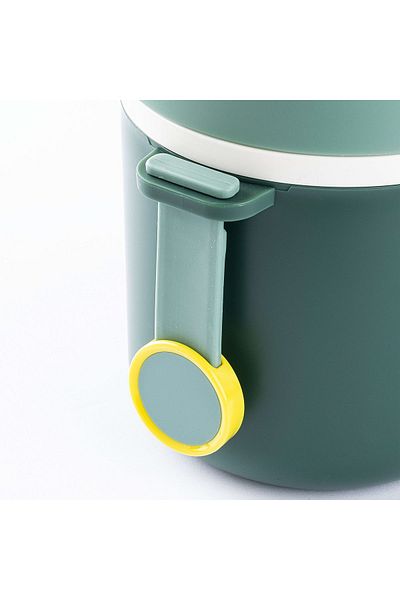 Tantitoni 036-01-TEDEMEI GREEN STAINLESS STEEL ROUND BODY CONTAINER WITH SPOON 780ML