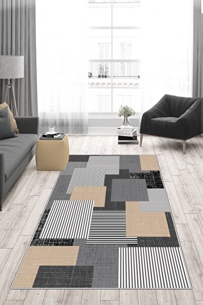 Confidence Home Dijital Baskı Yıkanabilir Kaymaz Taban Salon Halısı Mutfak Ha...