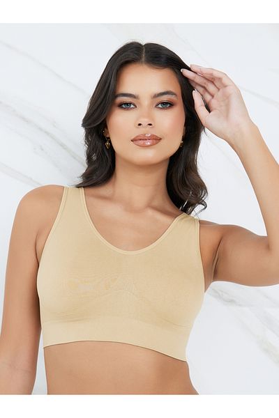 Styli Pack of 2 - Seamless Non Padded Comfort Crop Top