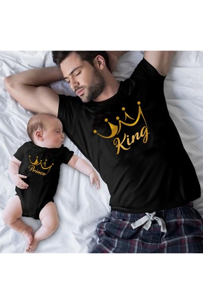 venüsdijital Babaya Hediye King Prince T-Shirt Zıbın (the Price Is for 1 Zıbın.)