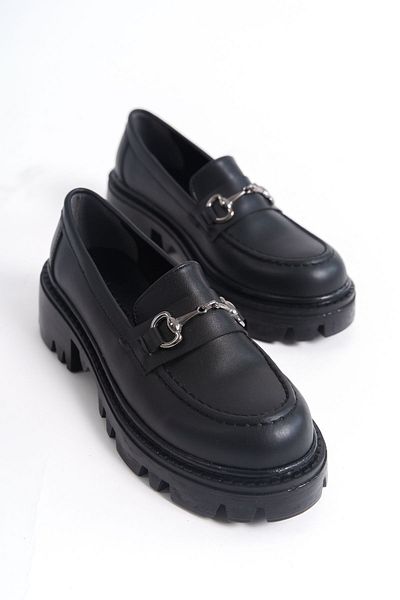 Shoesers Дамски мокасини с дебела назъбена подметка и елегантна катарама