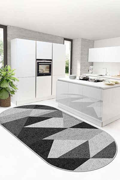 Confidence Home Makinede Yıkanabilir Kaymaz Taban Leke Tutmaz Modern Oval Mut...