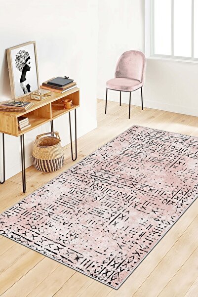 Lavita Home DİJİTAL BASKI YIKANABİLİR KAYMAZ PUDRA SALON HALISI MUTFAK HALISI...