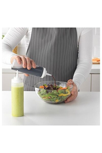 IKEA Ketçap-mayonez 2li Sos Şişeleri ,beyaz 2li Şişe Şeffaf 330 ml 2 Adet Beyaz