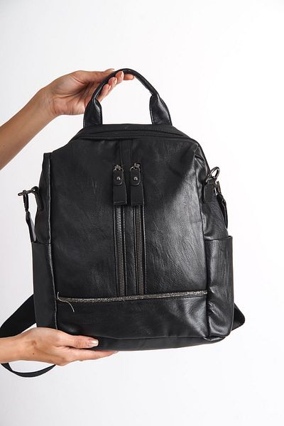Redoxy Rucsac de damă din piele spălată lucioasă - Design special cu 3 compartimente