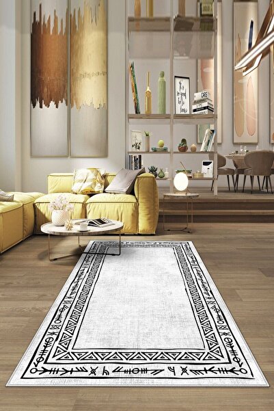 Confidence Home Dijital Baskı Yıkanabilir Kaymaz Taban Salon Halısı Mutfak Ha...
