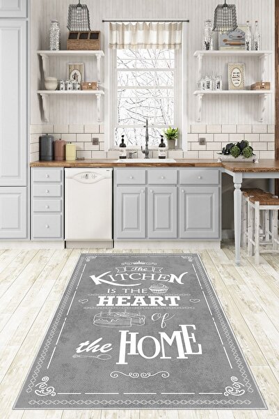 Confidence Home Dijital Baskı Yıkanabilir Kaymaz Taban Mutfak Halısı