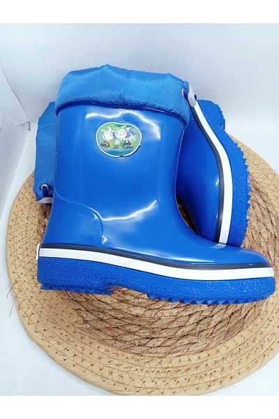 AkınalBella Sax Blue Boy's αδιάβροχες μπότες με επένδυση εσωτερικά