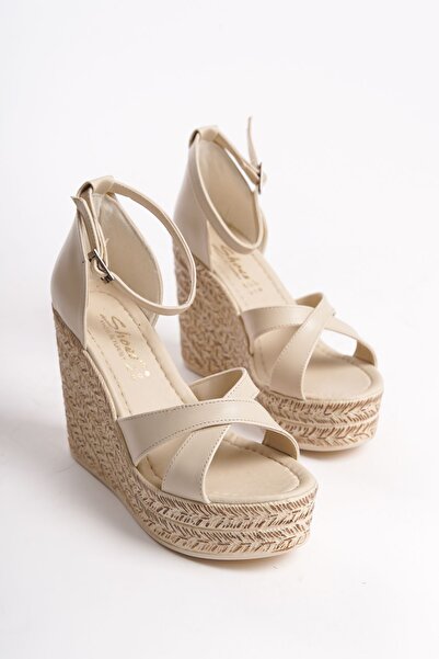 Shoesers Γυναικεία πέδιλα με σφήνα τακούνια ελαφριά και άνετη σόλα με χιαστί ...