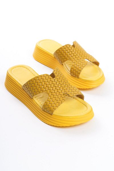 Shoesers Women's Special Design Double Striped Genuine Leather Vaketa Slippers