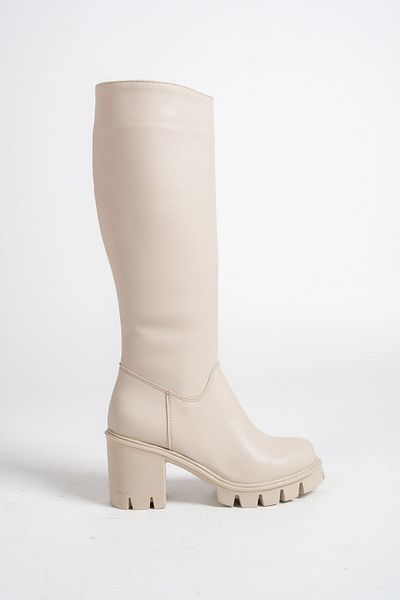 Shoesers Γυναικείες αδιάβροχες μπότες με χαμηλή πλατφόρμα με τακούνι με οδοντωτή σόλα