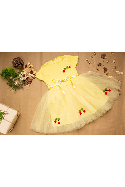 nc gift فستان توتو الكرز للفتيات