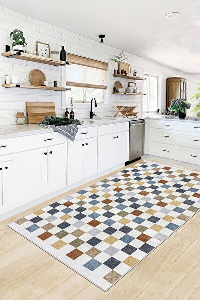 Confidence Home Makinede Yıkanabilir Kaymaz Taban Leke Tutmaz Modern Mutfak H...