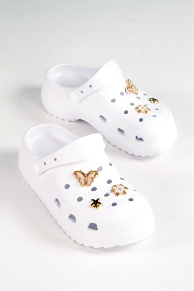 Cflex cu pietre aplicate Papuci Cros pentru femei cu talpă groasă