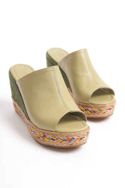 Elile Shoes Hakiki Deri Topuklu Kadın Terlik 33-34-35-41-42-43-44-45 Numara