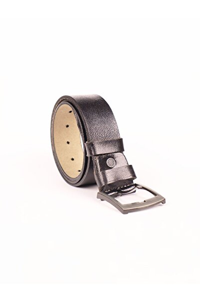 Home 100% Genuine Leather Leather Black Men's Belt 4 Cm