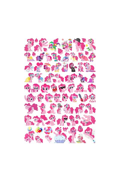 Ororabutik Σετ αυτοκόλλητων Pinkie Pie Sweet Σετ αυτοκόλλητων για Scrapbook Bullet Journal
