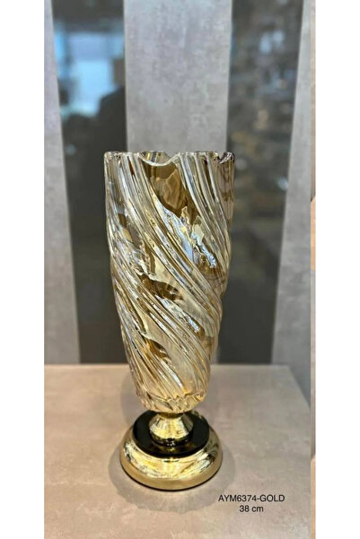 FAYA HOME Decovien Γυάλινο Χρυσό Διακοσμητικό Βάζο Διακόσμηση Τραπεζιού Βάζο ...