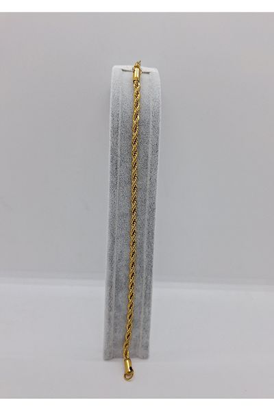 stainles steel سوار رجالي - تويست فولاذي وتفاصيل سلسلة