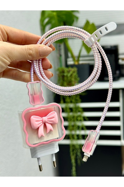 Go Aksesuar iPhone 18/20/25 W Şarj Cihazı Uyumlu 5 Parça Şarj Koruma Seti