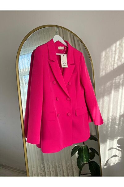 Vakar KRUVAZE YAKA ASTARLI DÜĞMELİ BLAZER CEKET