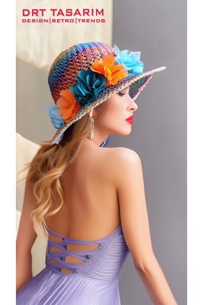 drt tasarım Kadın Batik Yazlık Şapka AX-HAT-0208