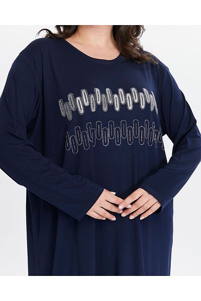 Seçkin Büyük Beden Women's plus size custom print tunic