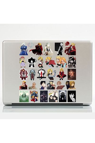 Ororabutik Σετ αυτοκόλλητων 46 τμχ Anime Fullmetal Alchemist Brotherhood - Σετ αυτοκόλλητων Scrapbook Bullet Journal