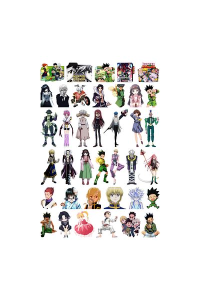 Ororabutik Σετ αυτοκόλλητων 38 τμχ Anime Hunter X Hunter - Σετ αυτοκόλλητων Bullet Journal και Scrapbook